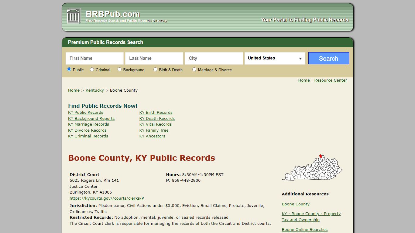 Boone County Public Records | Search Kentucky Government ...