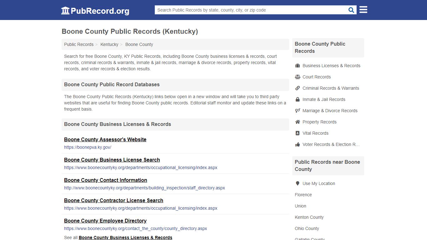 Free Boone County Public Records (Kentucky Public Records)